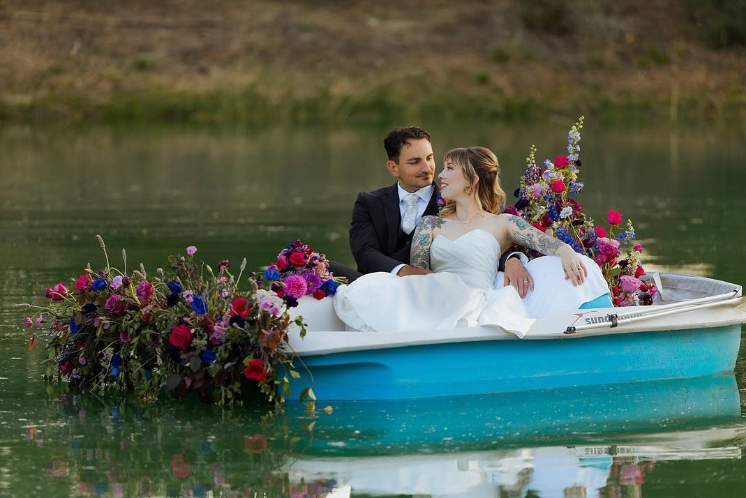 A pedal boat on the water