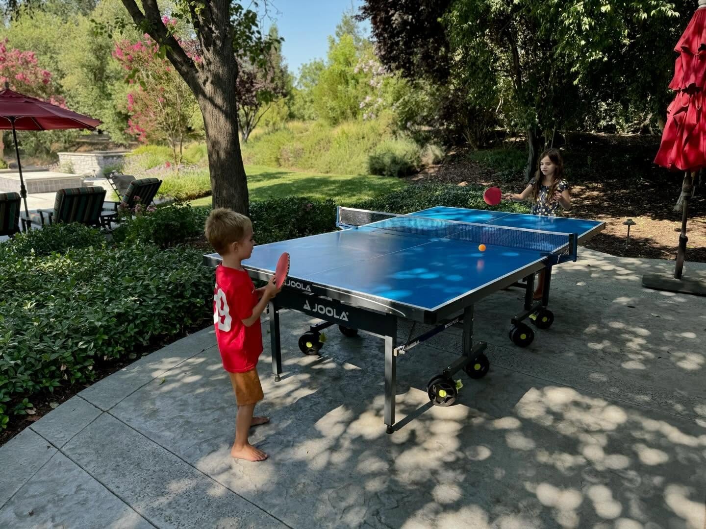 Ping pong on the terrace